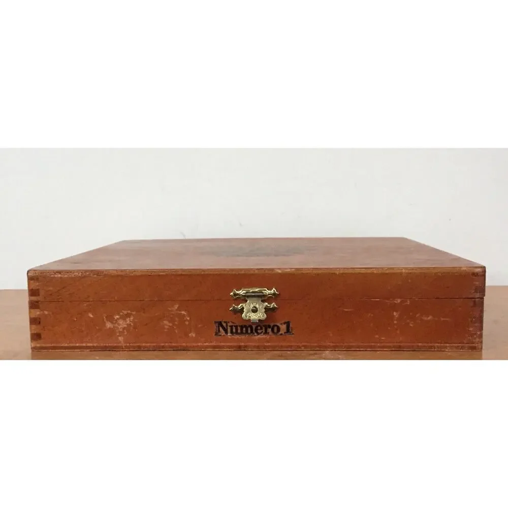 Vintage Joya de Nicaragua Wooden Wood Cigar Empty Trinket Box Hand Made 9